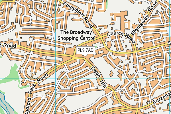 PL9 7AD map - OS VectorMap District (Ordnance Survey)