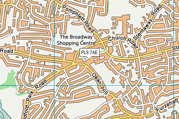 PL9 7AE map - OS VectorMap District (Ordnance Survey)