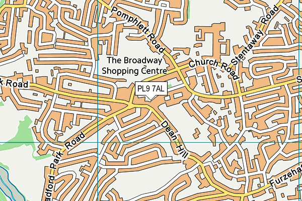 PL9 7AL map - OS VectorMap District (Ordnance Survey)