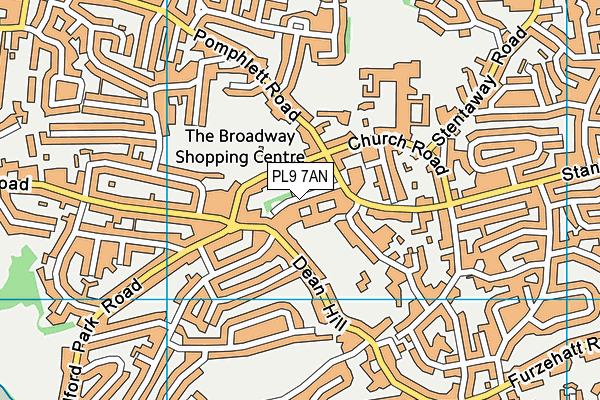 PL9 7AN map - OS VectorMap District (Ordnance Survey)