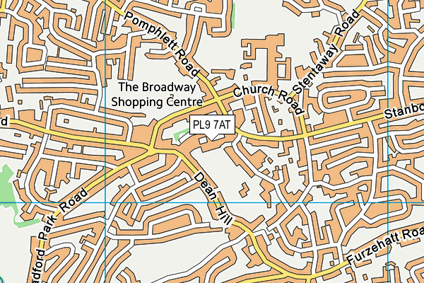 PL9 7AT map - OS VectorMap District (Ordnance Survey)