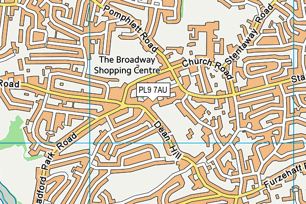 PL9 7AU map - OS VectorMap District (Ordnance Survey)