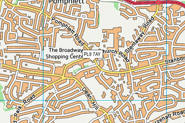 PL9 7AY map - OS VectorMap District (Ordnance Survey)