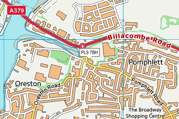 PL9 7BH map - OS VectorMap District (Ordnance Survey)