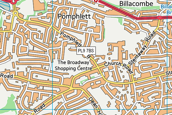 PL9 7BS map - OS VectorMap District (Ordnance Survey)