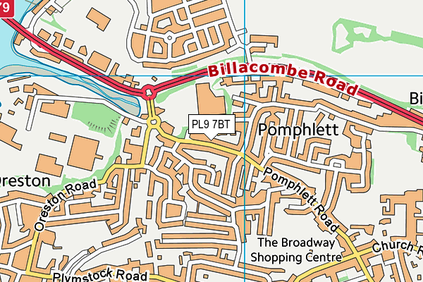 PL9 7BT map - OS VectorMap District (Ordnance Survey)