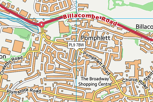 PL9 7BW map - OS VectorMap District (Ordnance Survey)