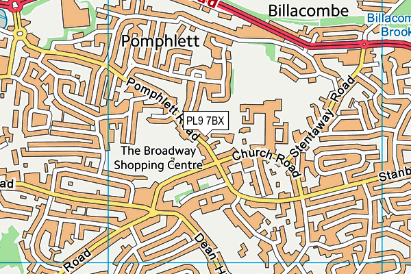 PL9 7BX map - OS VectorMap District (Ordnance Survey)