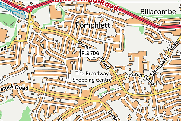 PL9 7DG map - OS VectorMap District (Ordnance Survey)