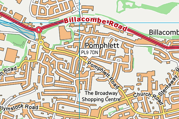 PL9 7DN map - OS VectorMap District (Ordnance Survey)