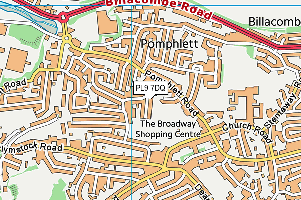 Plymstock Health & Fitness Club (Closed) map (PL9 7DQ) - OS VectorMap District (Ordnance Survey)