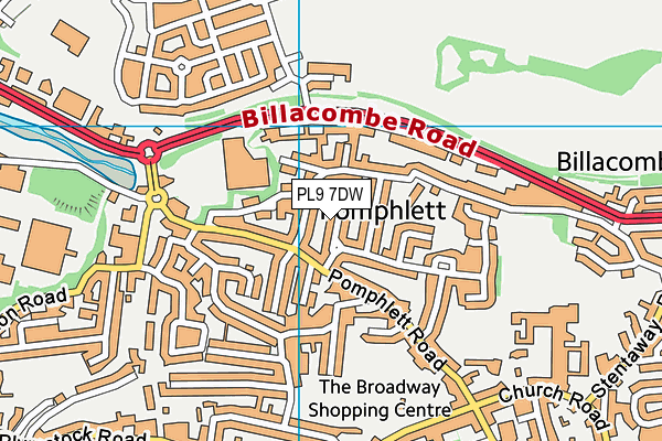 PL9 7DW map - OS VectorMap District (Ordnance Survey)