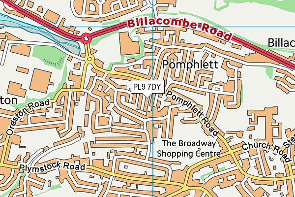 PL9 7DY map - OS VectorMap District (Ordnance Survey)