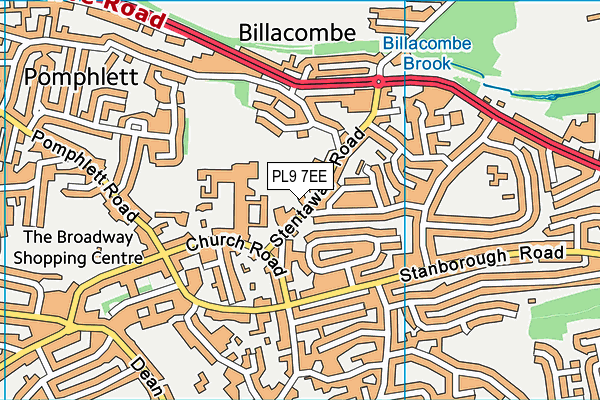 PL9 7EE map - OS VectorMap District (Ordnance Survey)