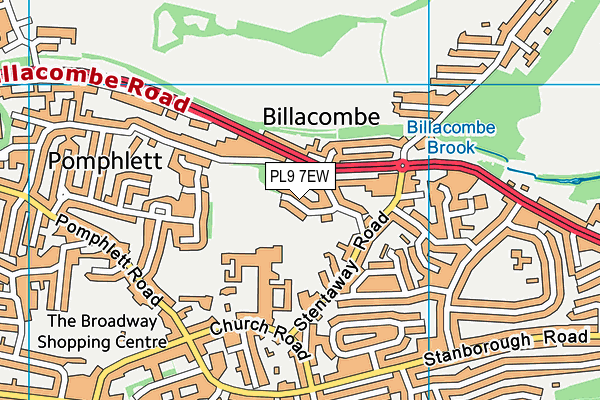 PL9 7EW map - OS VectorMap District (Ordnance Survey)