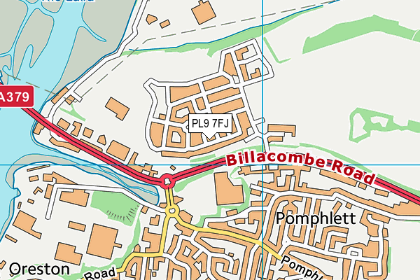 PL9 7FJ map - OS VectorMap District (Ordnance Survey)