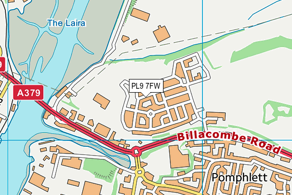 PL9 7FW map - OS VectorMap District (Ordnance Survey)