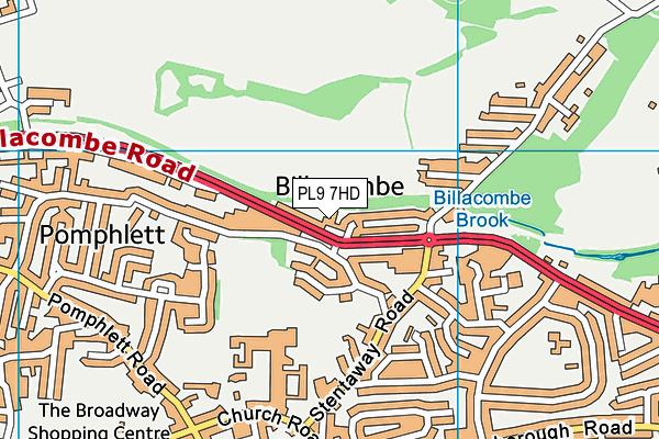 PL9 7HD map - OS VectorMap District (Ordnance Survey)