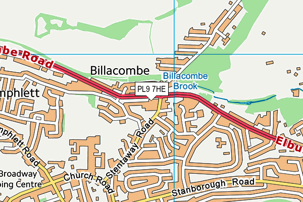 PL9 7HE map - OS VectorMap District (Ordnance Survey)