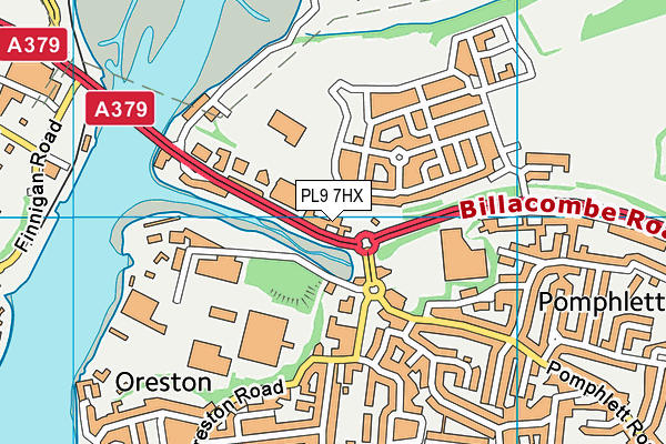 PL9 7HX map - OS VectorMap District (Ordnance Survey)