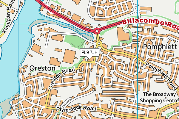 PL9 7JH map - OS VectorMap District (Ordnance Survey)