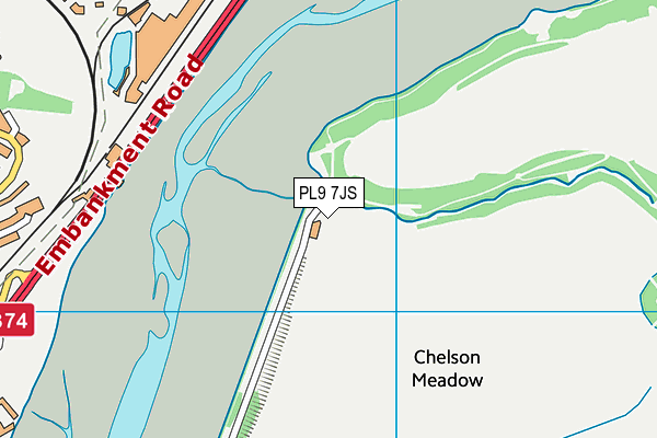 PL9 7JS map - OS VectorMap District (Ordnance Survey)