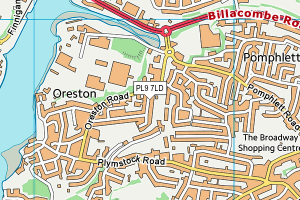 Oreston Recreation Ground map (PL9 7LD) - OS VectorMap District (Ordnance Survey)