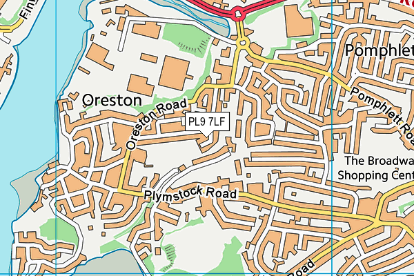 PL9 7LF map - OS VectorMap District (Ordnance Survey)