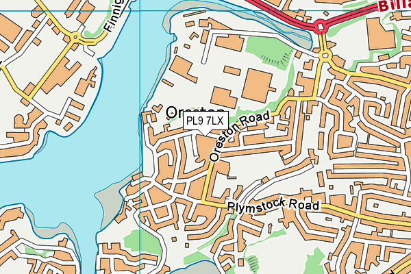 PL9 7LX map - OS VectorMap District (Ordnance Survey)