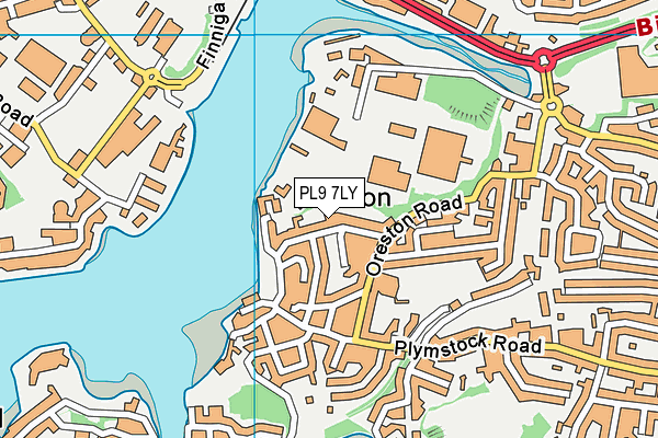 PL9 7LY map - OS VectorMap District (Ordnance Survey)