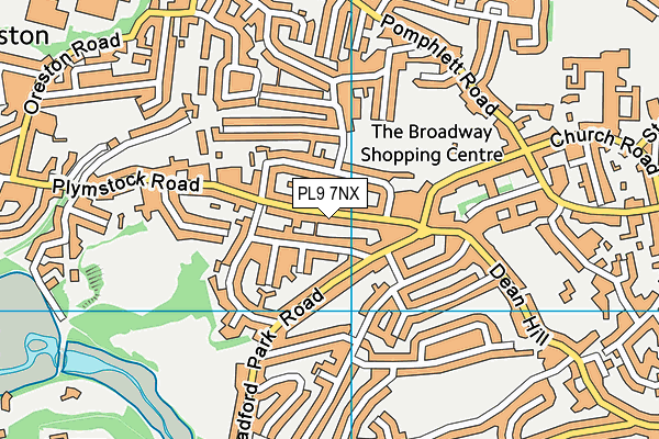 PL9 7NX map - OS VectorMap District (Ordnance Survey)