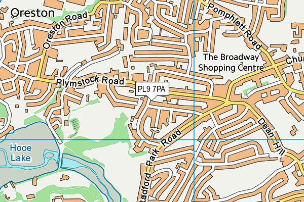 PL9 7PA map - OS VectorMap District (Ordnance Survey)