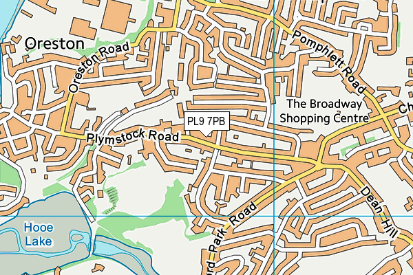 PL9 7PB map - OS VectorMap District (Ordnance Survey)