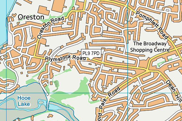 PL9 7PD map - OS VectorMap District (Ordnance Survey)