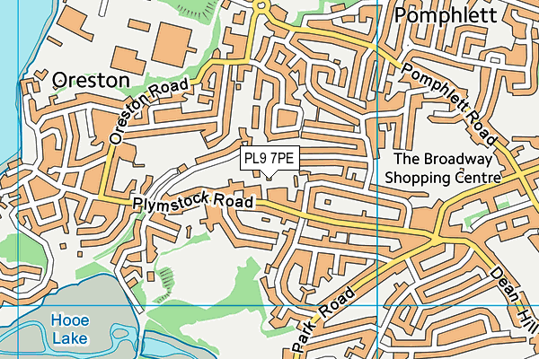 PL9 7PE map - OS VectorMap District (Ordnance Survey)