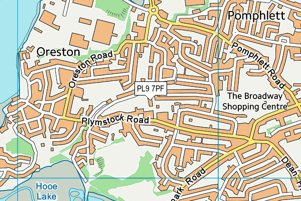 PL9 7PF map - OS VectorMap District (Ordnance Survey)