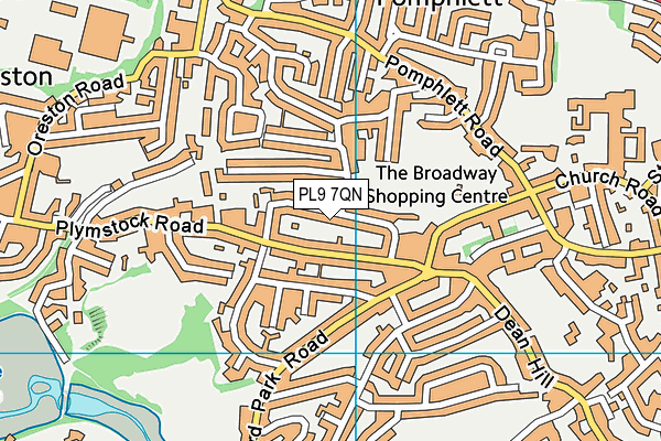 PL9 7QN map - OS VectorMap District (Ordnance Survey)