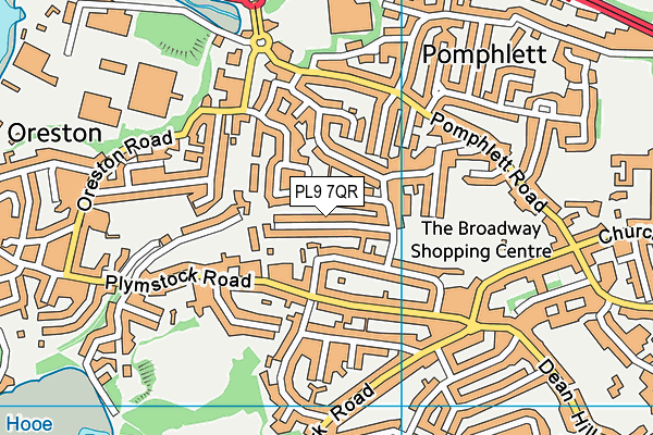 PL9 7QR map - OS VectorMap District (Ordnance Survey)