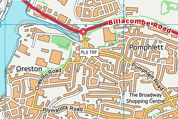 PL9 7RF map - OS VectorMap District (Ordnance Survey)