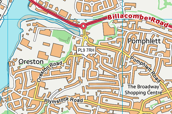 PL9 7RH map - OS VectorMap District (Ordnance Survey)