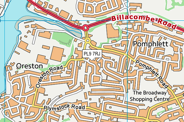 PL9 7RJ map - OS VectorMap District (Ordnance Survey)