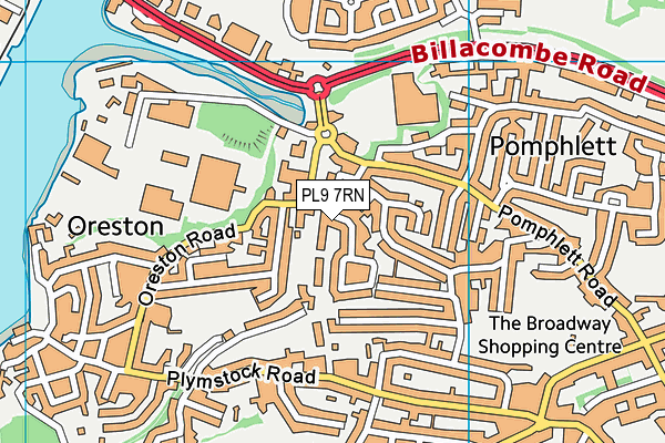 PL9 7RN map - OS VectorMap District (Ordnance Survey)