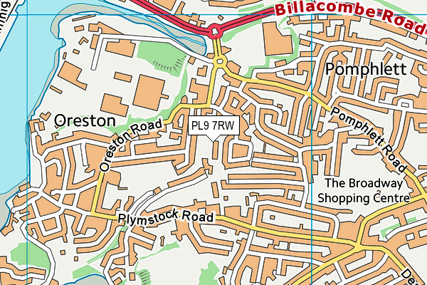 PL9 7RW map - OS VectorMap District (Ordnance Survey)