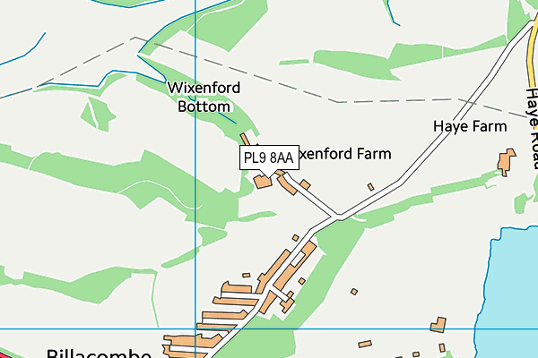 PL9 8AA map - OS VectorMap District (Ordnance Survey)