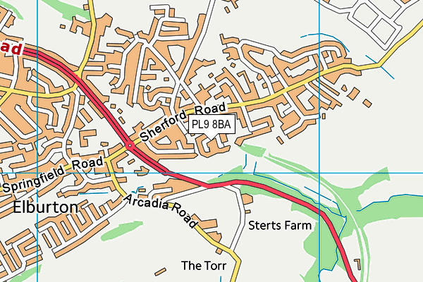 PL9 8BA map - OS VectorMap District (Ordnance Survey)