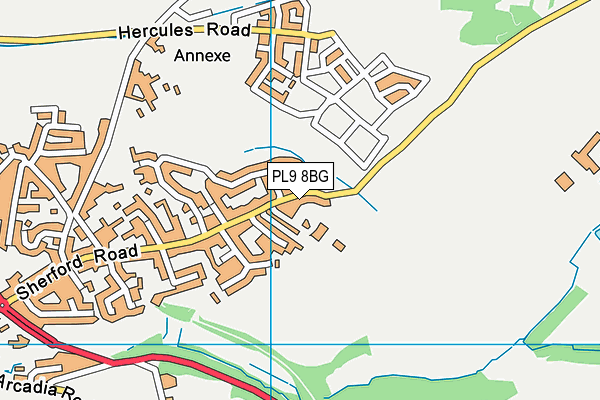 PL9 8BG map - OS VectorMap District (Ordnance Survey)