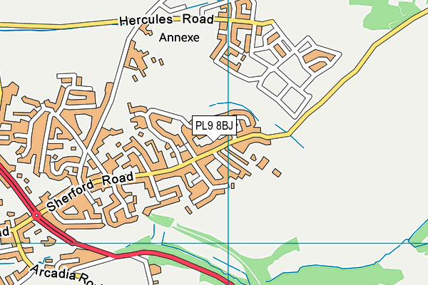 PL9 8BJ map - OS VectorMap District (Ordnance Survey)