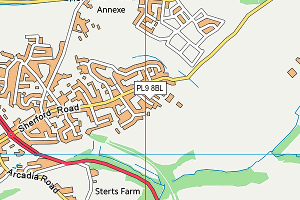 PL9 8BL map - OS VectorMap District (Ordnance Survey)