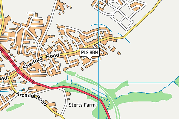 PL9 8BN map - OS VectorMap District (Ordnance Survey)