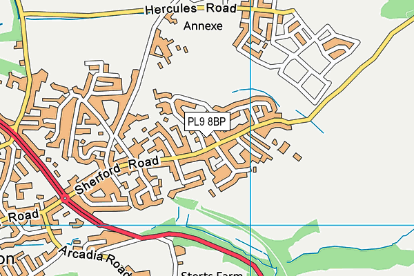 PL9 8BP map - OS VectorMap District (Ordnance Survey)